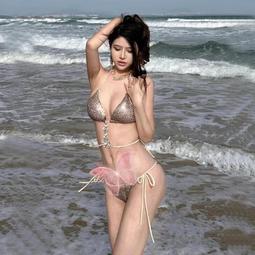 比基尼 宋智雅同款單身即地獄性感自制泡溫泉高腰千鳥格分體泳衣女比基尼 歷史價格詳細信息