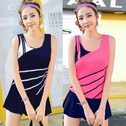 大碼少女泳衣女分體兩件套遮肚顯瘦保守溫泉韓國ins平角運動泳裝 歷史價格詳細信息