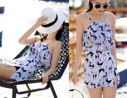 連身泳裝╭☆&deg;安可來福＊MO16007條紋後風光性感連身泳衣游泳衣比基尼泳裝，售價790元 歷史價格詳細信息