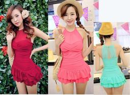 連身泳衣╭☆°來福彩虹＊5204可愛小雛菊女孩學生顯瘦鋼圈連身泳衣泳裝比基尼，售價650元 歷史價格詳細信息