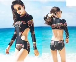 情侶泳裝☆&deg;安可小舖＊星國長袖防曬情侶泳衣衝浪浮潛瑜珈慢跑四件式溫泉游泳衣比基尼泳裝，女生1300元 歷史價格詳細信息