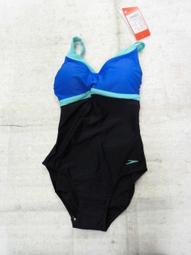 SPEEDO 女 美型連身泳裝 Lexi 黑/軍綠 歷史價格詳細信息