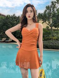 保守可愛甜美泳衣泳裝泳裙小清新荷葉邊溫泉休閒條紋海軍風學生風四角褲*胖MM/有大碼｜優米小舖+SW18A05 歷史價格詳細信息