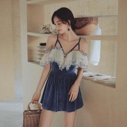 連體泳衣2021新款溫泉游泳衣女保守顯瘦遮肚裙式時尚泳裝 歷史價格詳細信息