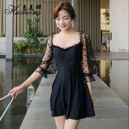 泳衣2021新款連體仙女範韓國ins保守泳裝遮肚顯瘦泡溫泉游泳衣女 歷史價格詳細信息