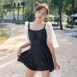 連體泳衣2021新款溫泉游泳衣女保守顯瘦遮肚裙式時尚泳裝 歷史價格詳細信息