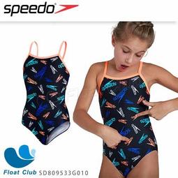 SPEEDO 女孩 運動連身平口泳裝HyperBoom 深藍/電光粉 歷史價格詳細信息