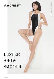 AMORESY Aphrodite系列光澤拼色修身顯瘦性感露背氨綸競技泳衣 歷史價格詳細信息