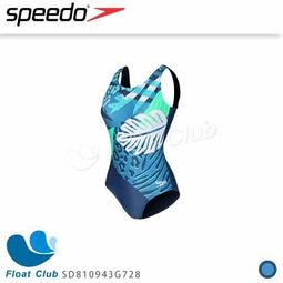 【SPEEDO】女 運動連身短袖及膝泳裝 黑藍 SD812955A314 原價3280元 歷史價格詳細信息