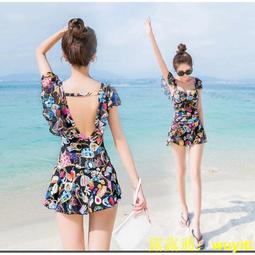 漏背 泳衣 日韓潮流新款游 泳衣 女遮肚保守顯瘦連體裙式鋼托漏背溫泉 泳衣 溫泉衣顯瘦游 泳衣 價格比較,價格查詢,歷史價格詳細信息