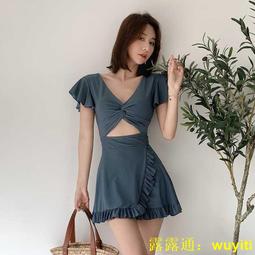 泳衣女ins超仙連體小香深V辣妹性感露背純欲風白色紗裙度假遊泳裝 歷史價格詳細信息