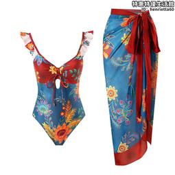 泳衣女款2024新款連體泳衣鏤空遮肚深v泳衣女款三角美背泳衣 歷史價格詳細信息