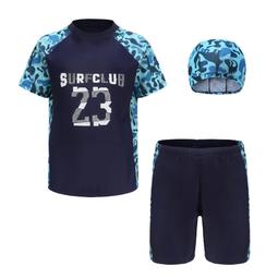 男童泳衣新款兒童中大童青少年學生短袖防曬速乾遊泳訓練兩件式泳裝 歷史價格詳細信息