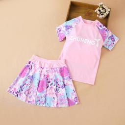 泳裝 新款泳衣 新款兒童泳衣女童游泳衣分體連體泳衣遮肚寬松顯瘦公主風女童泳裝 歷史價格詳細信息