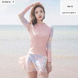 女泳裝衝浪裝-時尚灰長袖連身泳衣 歐美時尚日系韓風女泳衣潛水裝連身款小胸顯瘦有胸墊外貿原單防曬傷沙灘排球游泳戲水戶外活動 歷史價格詳細信息