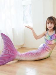 美人魚尾巴兒童泳衣小女孩人魚尾巴溫泉服裝美人魚泳裝女童公主裙 歷史價格詳細信息
