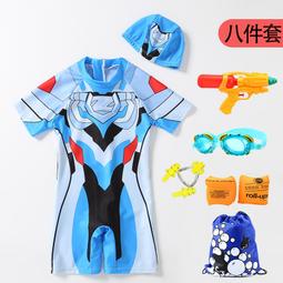 奧特曼兒童泳衣男童連身小孩中大童泳裝澤塔迪迦溫泉泳衣寶寶套裝 歷史價格詳細信息