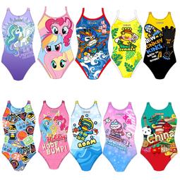 洲克兒童泳衣連身女童專業女孩速乾訓練三角中大童抗氯高彈遊泳衣 歷史價格詳細信息