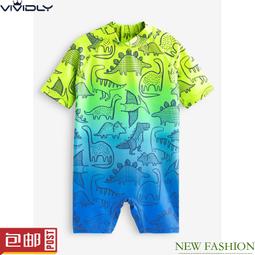 Next兒童泳衣男童速幹連體泳裝小童嬰幼兒沙灘防曬遊泳衣寶寶男寶 歷史價格詳細信息