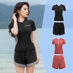 花雨匯 大尺碼遊泳衣女款夏2023新款連身專業競速運動三分平角泳裝 歷史價格詳細信息