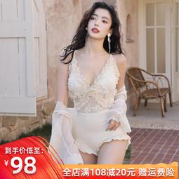 泳衣女連身性感超仙遮肚顯瘦2023新款韓國小香風三角泡溫泉遊泳裝 歷史價格詳細信息
