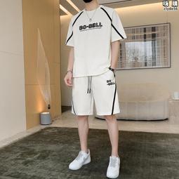 2024夏季新款運動套裝男高級感無痕冰絲輕熟休閑男士短袖長褲一套 男短袖t 男裝 歷史價格詳細信息