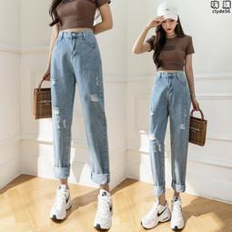 牛仔褲女春2024寬鬆顯瘦大廓型復古闊腿褲高級感時髦單品藍色長褲 歷史價格詳細信息