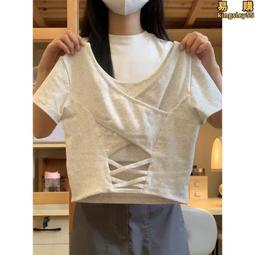 正肩短袖t恤女黑色夏季辣妹半高圓領早秋打底衫T恤修身內搭上衣 歷史價格詳細信息