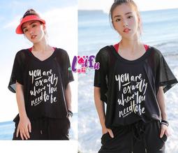 罩衫來福，B271上衣後露網紗速乾罩衫可搭泳衣正品M-3L，單上衣售價449元 歷史價格詳細信息