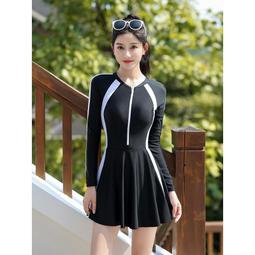 新款連體游泳衣 女保守顯瘦遮肚短袖裙式韓版超仙性感泡溫泉游泳衣 歷史價格詳細信息