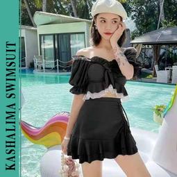 泳衣女款保守分體式遮肚顯瘦遊泳衣2023年新款女士大碼泡溫泉泳裝 歷史價格詳細信息