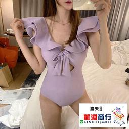 龍淵商行「泳衣泳褲」女韓游泳衣分體高腰深V紅色溫泉泳裝帶胸墊無袖休閒性感泳衣 歷史價格詳細信息