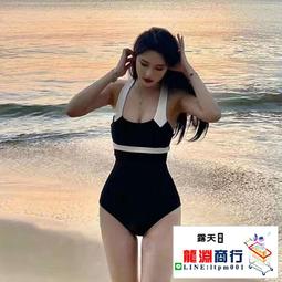 龍淵商行「泳衣泳褲」黑色抹胸連身比基尼游泳衣溫泉泳裝女帶胸墊無袖休閒性感泳衣 歷史價格詳細信息