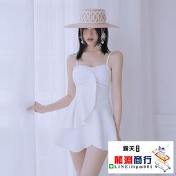 龍淵商行「泳衣泳褲」清新小碎花田園風平角溫泉泳裝女連身裙式短袖帶胸墊休閒泳衣 歷史價格詳細信息