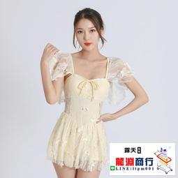 龍淵商行「泳衣泳褲」咖啡色保守比基尼游泳衣荷葉邊微胖顯瘦連身性感女生大胸溫泉 歷史價格詳細信息