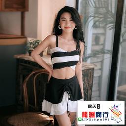 龍淵商行「泳衣泳褲」黑色抹胸比基尼小胸溫泉泳裝小胸網紅裙式帶胸墊無袖休閒純色泳衣 歷史價格詳細信息