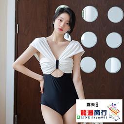 龍淵商行「泳衣泳褲」黑色抹胸連身比基尼游泳衣溫泉泳裝女帶胸墊無袖休閒性感泳衣 歷史價格詳細信息