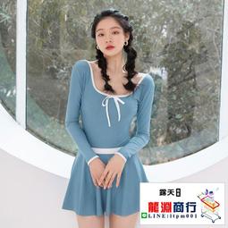 龍淵商行「泳衣泳褲」裙式綠色保守露背比基尼泳裝小胸連身溫泉帶胸墊無袖休閒泳衣 歷史價格詳細信息