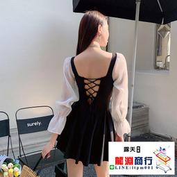 龍淵商行「泳衣泳褲」抹胸撞色游泳衣比基尼微胖顯瘦性感連身女帶胸墊大胸休閒溫泉 歷史價格詳細信息