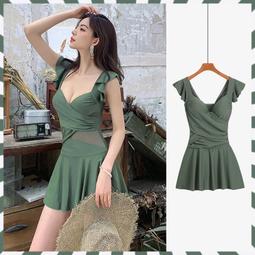 大尺碼泳衣女 連身泳衣裙式 胖mm泳裝  平口顯瘦 遮肚保守200斤溫泉泳裝 2022新款  露天市集  全台最大的網路 歷史價格詳細信息