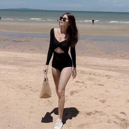 泳衣女2022年網紅新款爆款遮肚顯瘦保守遊泳衣裙式連體泡溫泉泳裝 歷史價格詳細信息