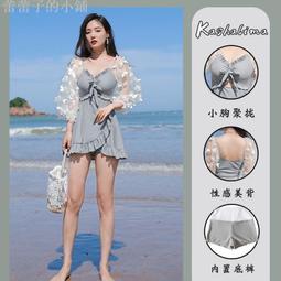 新款泳衣女大尺碼保守顯瘦遮肚減齡顯白連身裙式露背性感微胖200斤 歷史價格詳細信息