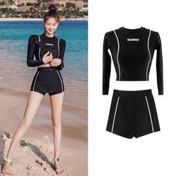 泳衣女兩件套ins分體比基尼裙式保守平角小香風清新 溫泉度假泳裝 歷史價格詳細信息