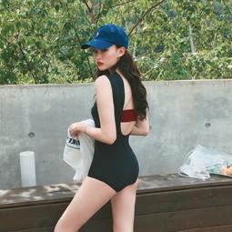 ins風漏背長袖連身防嗮比基尼大小胸聚攏遮肚顯瘦保守溫泉泳衣女 歷史價格詳細信息