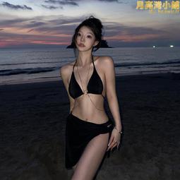 夏新款純欲風性感掛脖吊帶連衣裙女高級感氣質包臀魚尾裙短裙 歷史價格詳細信息