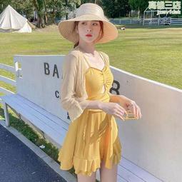 溫泉泳衣女夏超仙保守遮肚顯瘦性感露背保守學生連身泳裝 歷史價格詳細信息