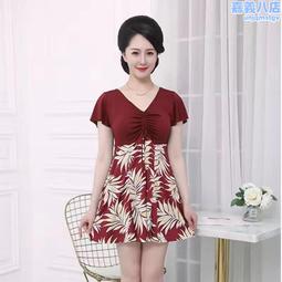 泳衣女遮肚顯瘦保守中老年媽媽款兩件式2021新款les大尺碼胖m溫泉 歷史價格詳細信息