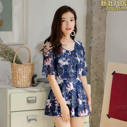 泳衣女遮肚顯瘦平角大碼保守2019新款運動款連體學生專業游泳衣【大麥百貨】 歷史價格詳細信息