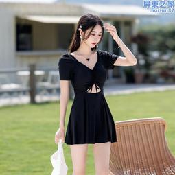 泳衣女夏季連體2024新款爆款保守微胖女孩顯瘦遮肚防曬大碼遊泳衣 歷史價格詳細信息