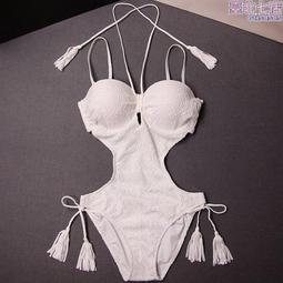 泳衣女白色連體遮肚顯瘦比基尼性感露背顯瘦遮肚度假泳裝 歷史價格詳細信息